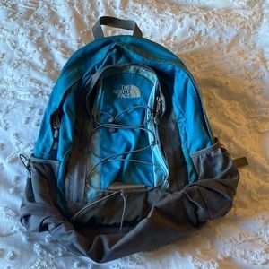 North face backpack - light blue